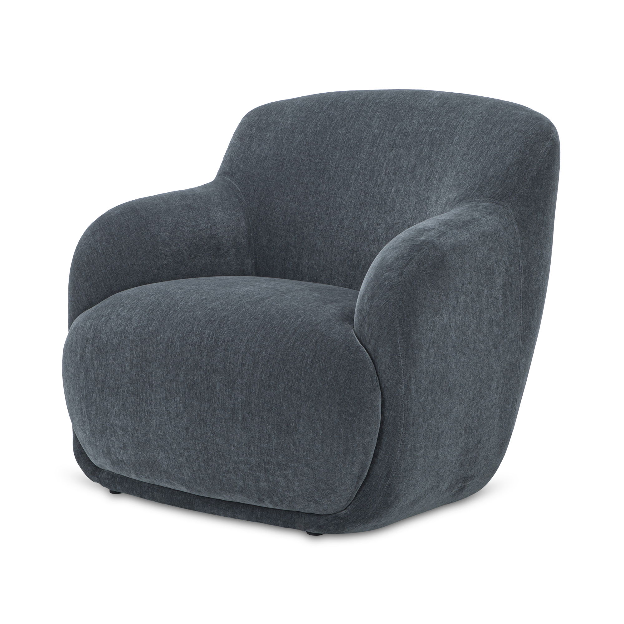 Stevie Lounge Chair Slate Blue, Accent Chair by Moe's Home, 35" width x 32.3" height x 34.25" depth View 2
