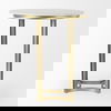 Tanner Marble & Gold Metal Bistro Table, Dining Table by Mercana, 32" length x 32" width x 36" height thumbnail 5