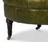 Bastian Armchair, Britain Green Leather, Seating by Sarreid, 33" length x 33" width x 31" height thumbnail 6