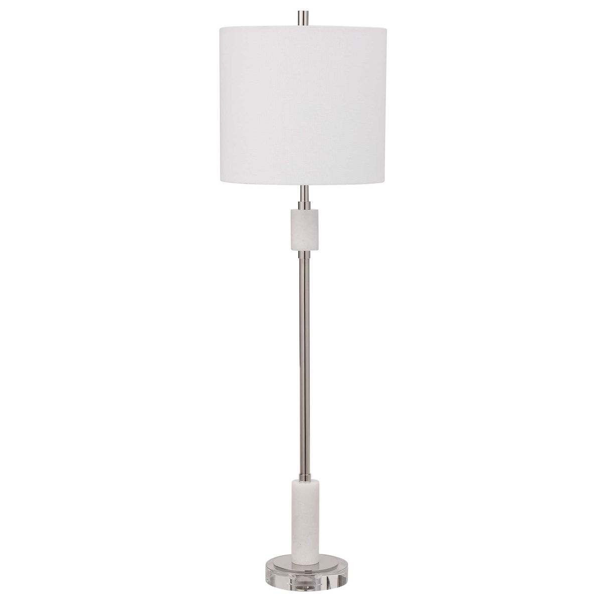 Sussex Nickel Buffet Lamp, Table Lamp by Uttermost, 10" width x 35" height x 10" depth View 5
