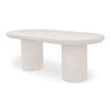 Rocca Dining Table Cream, by Moe's Home, 82.68" width x 30.12" height x 39.37" depth thumbnail 2