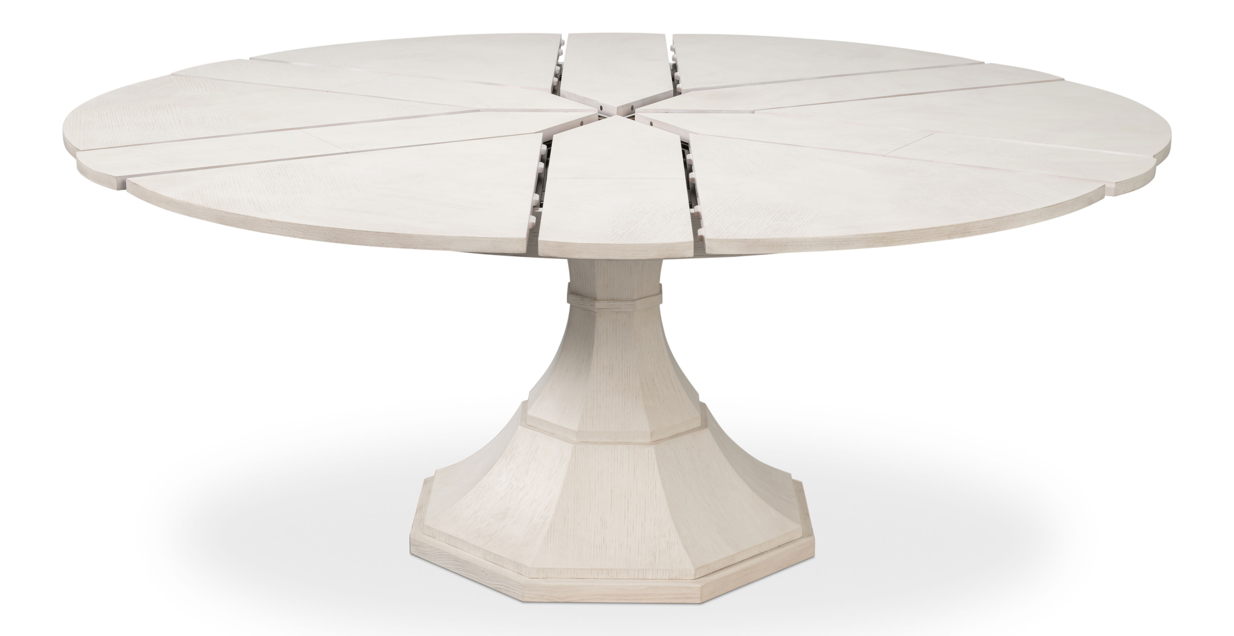 Giselle Jupe Table,Med, Working White, Dining Table by Sarreid, 55" length x 55" width x 30" height View 9