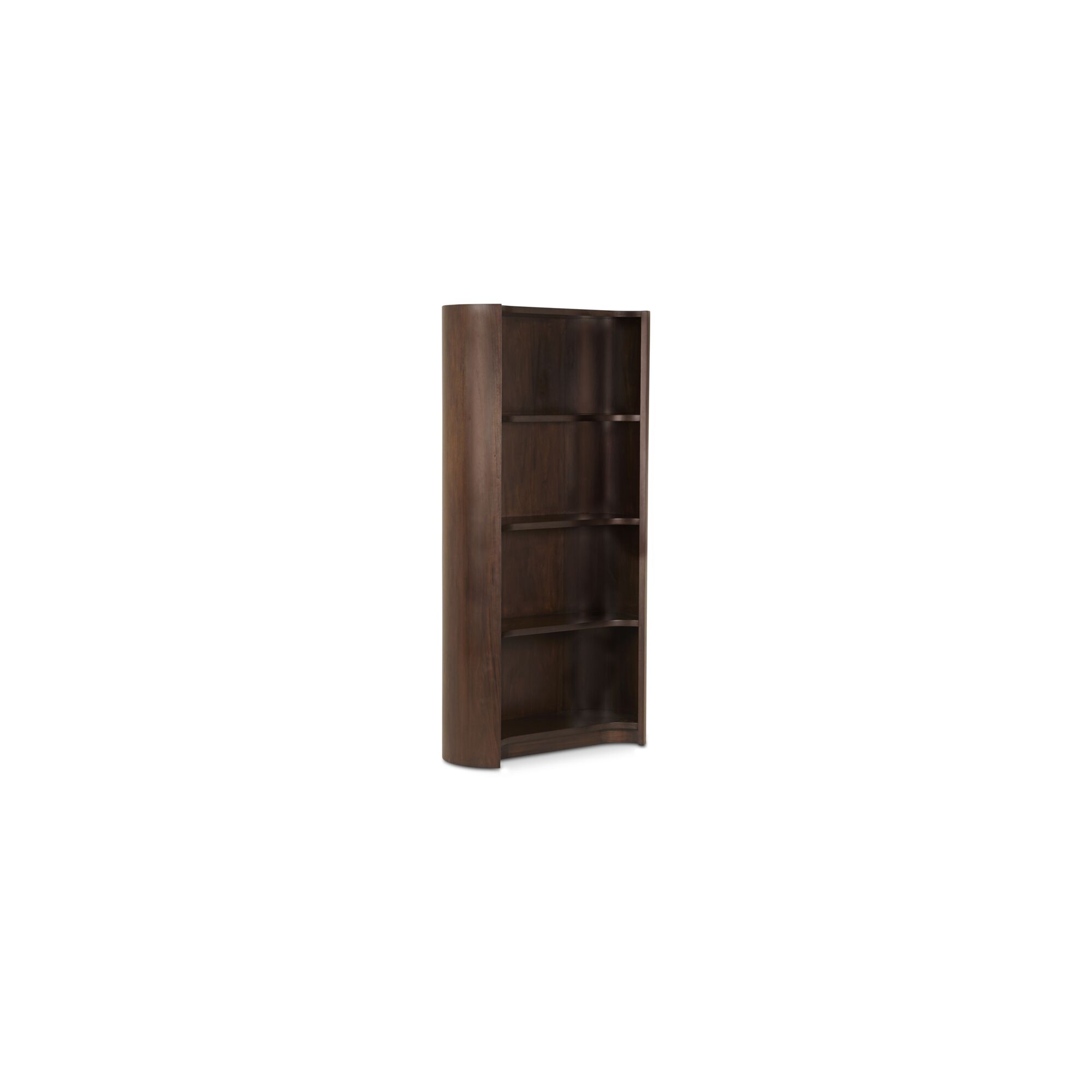 Nera Bookcase Brown, Shelving & Bookcase by Moe's Home, 40.5" width x 77.2" height x 17.4" depth View 2