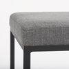 Frodo 26.4H Gray Fabric Seat with Black Iron Frame Counter Stool, Counter & Bar Stool by Mercana, 16.54" length x 16.54" width x 26.38" height thumbnail 8