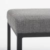 Frodo Backless 26.4in Seat Counter Stool | Gray Fabric with Black Iron, Counter & Bar Stool by Mercana, 16.54" length x 16.54" width x 26.38" height thumbnail 8