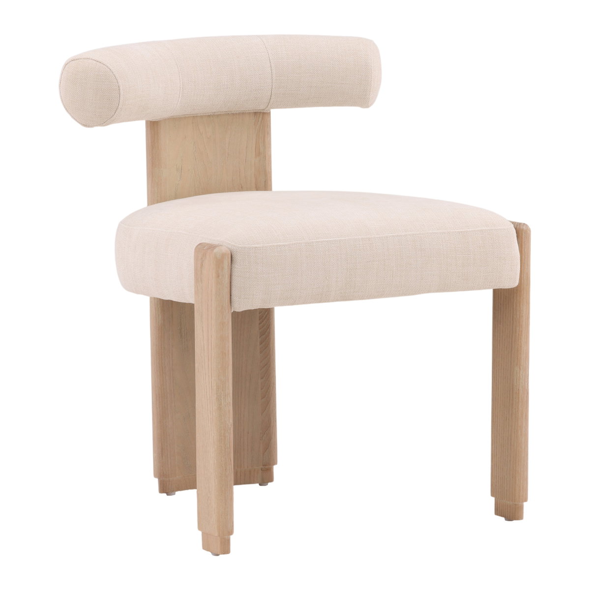 Gwyneth Dining Chair Cream, by Dovetail, 23" width x 29.5" height x 23.5" depth View 1