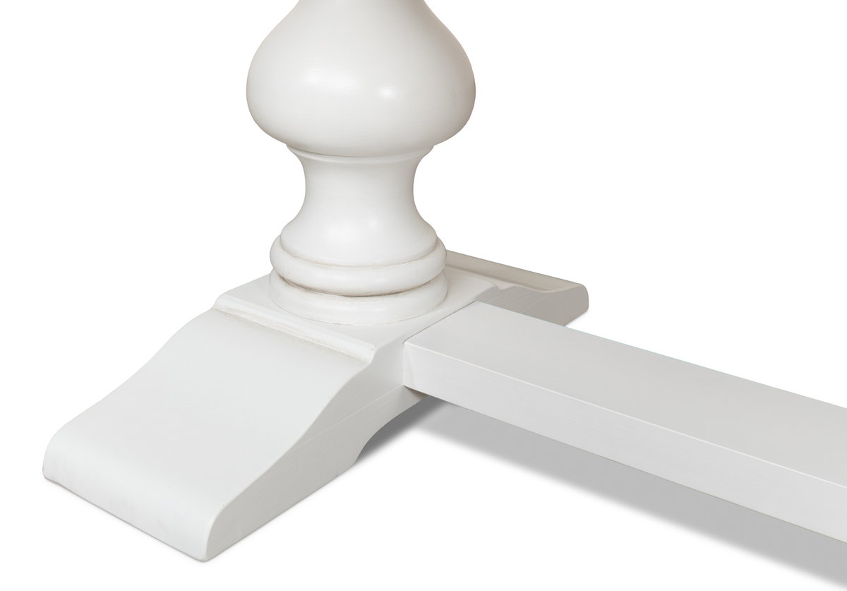 Lionisio Trestle Table  Cortina White, by Sarreid, 3'5" length x 7' width x 2'6" height View 12
