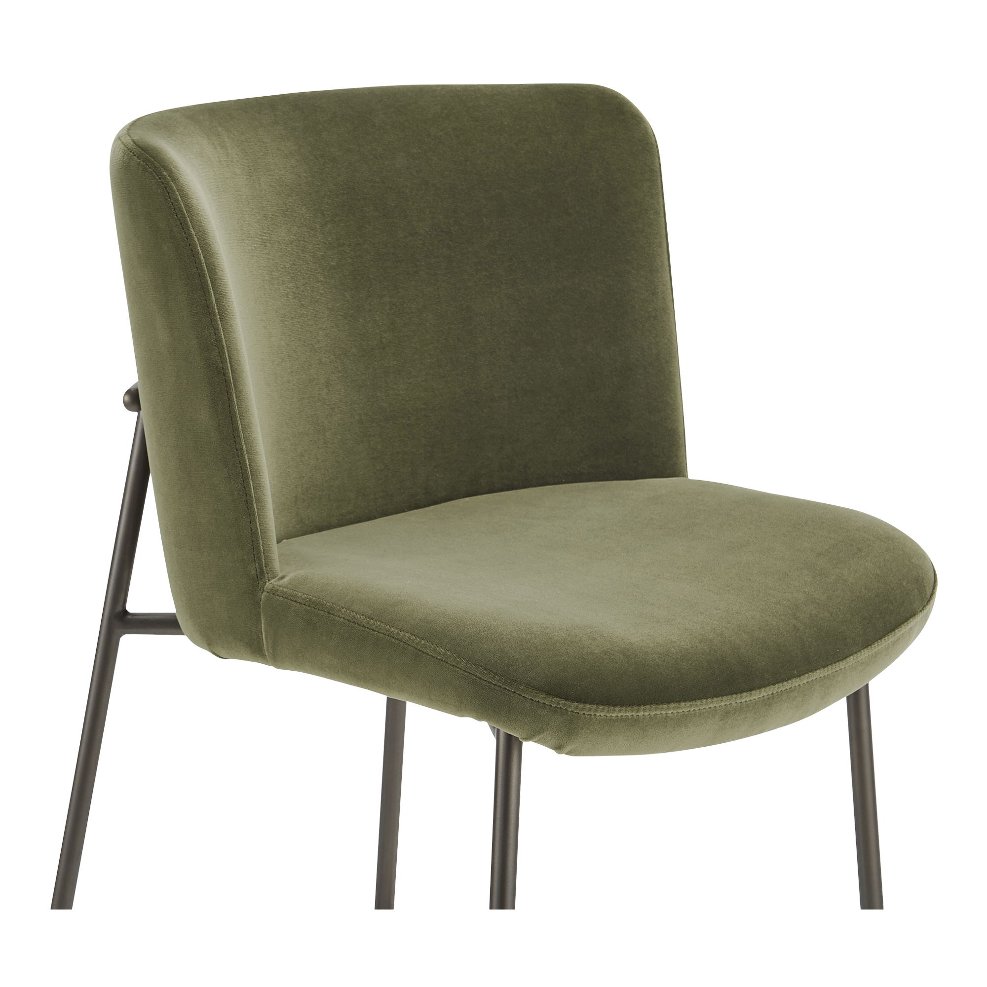 Early Bar Stool Faux Green Mohair large image 
