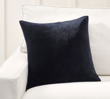 Online Designer Bedroom Everywhere Velvet Pillow & Down Feather Insert Bundle, 20", Midnight