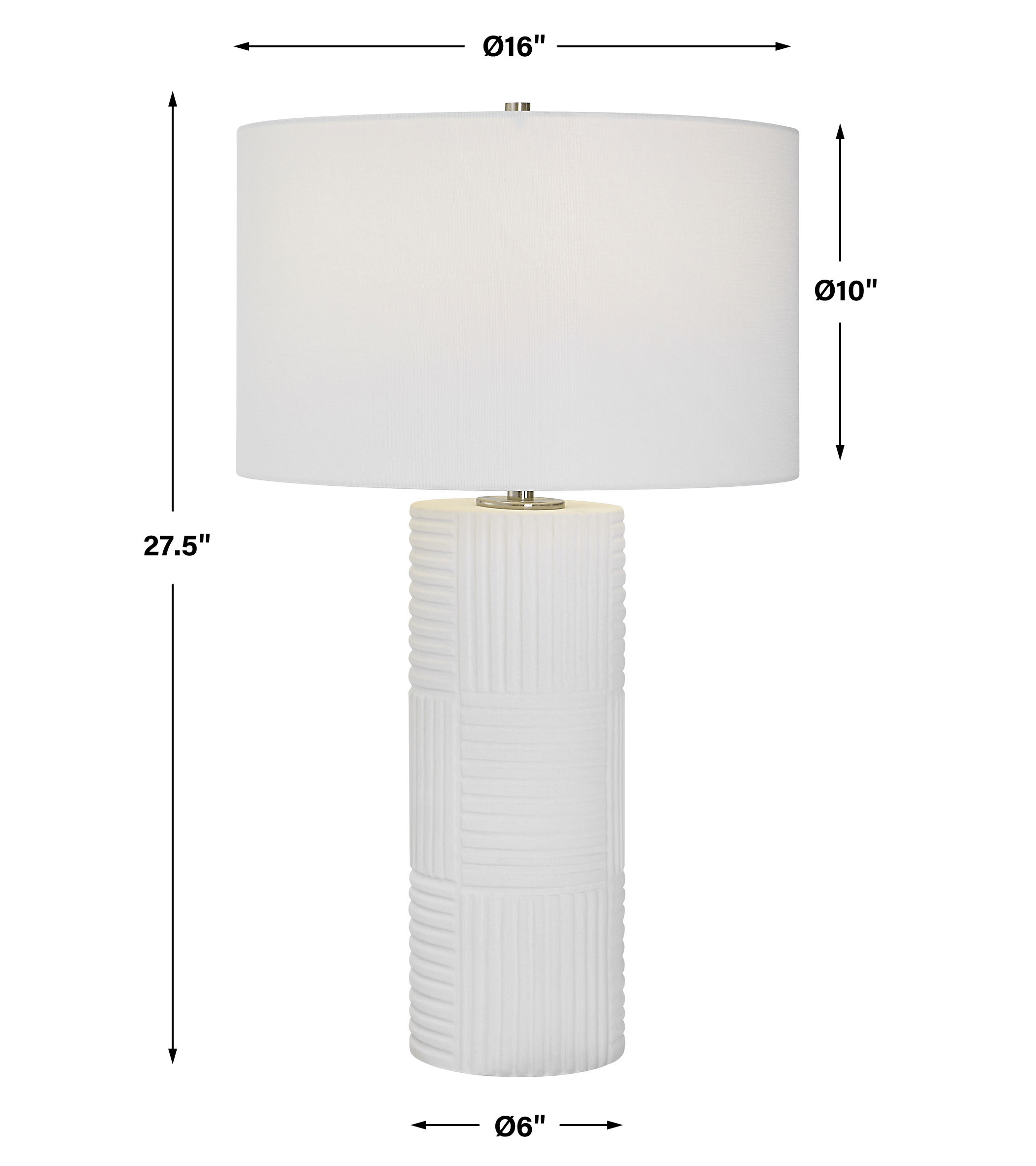 Patchwork White Table Lamp large image 