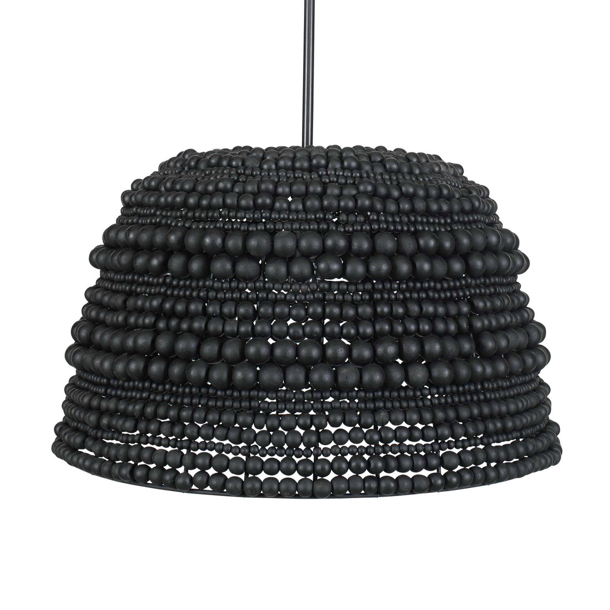 Persephone Black Bead 1 Light Pendant, Mini Light Pendant by Uttermost, 20.75" width x 13" height x 20.75" diameter x 20.25" depth View 3