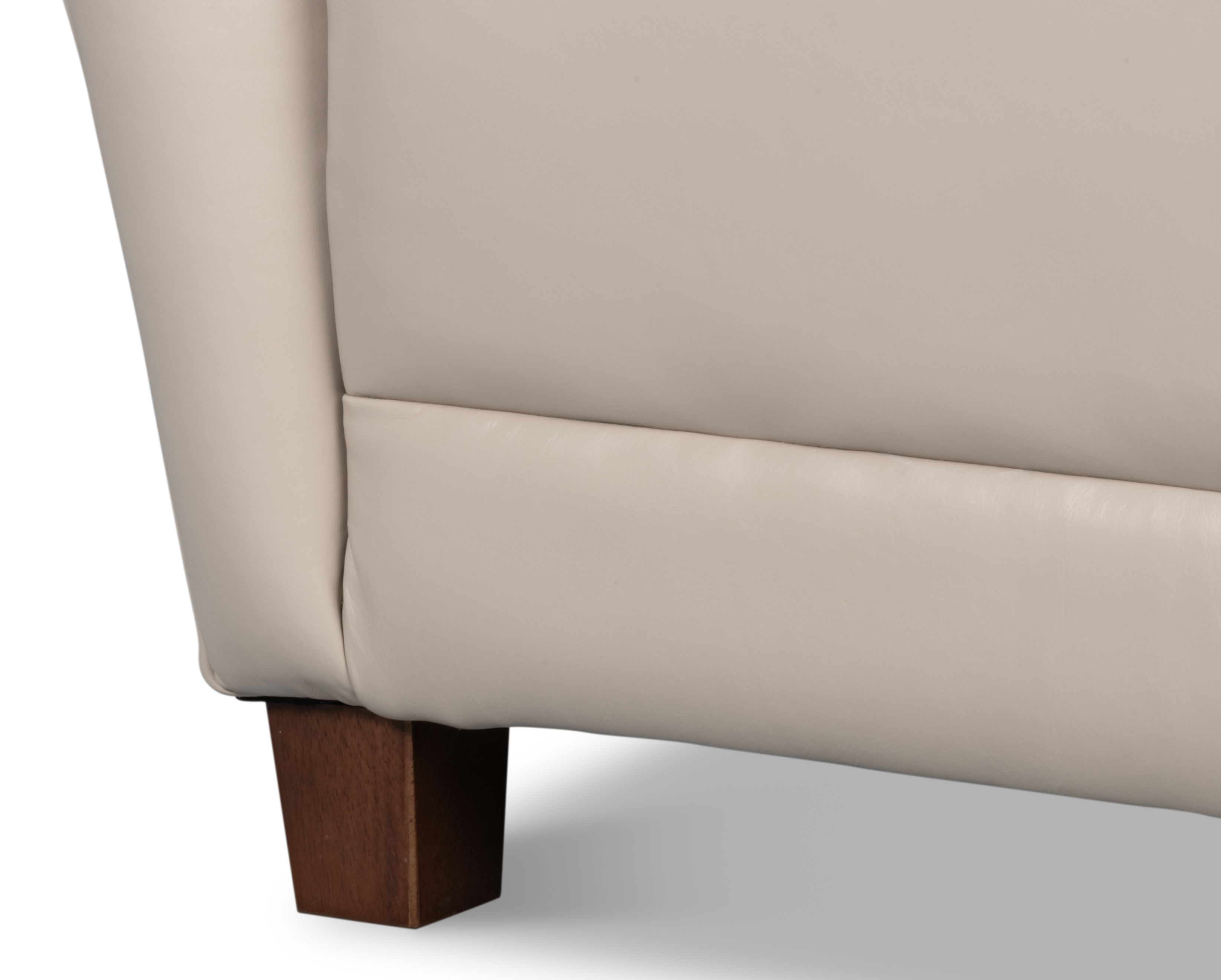 Lombard Wing Chair,Crystal White Leather large image 