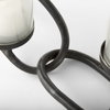Quito Black Metal Chain-Link Five Candle Table Candle Holder, Candles & Candle Holder by Mercana, 7.68" length x 28" width x 4.69" height thumbnail 9