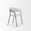 Carolyn Dining Chair with Oatmeal Fabric & Matte Black Metal, by Mercana, 20.5" length x 23.75" width x 31" height thumbnail 10
