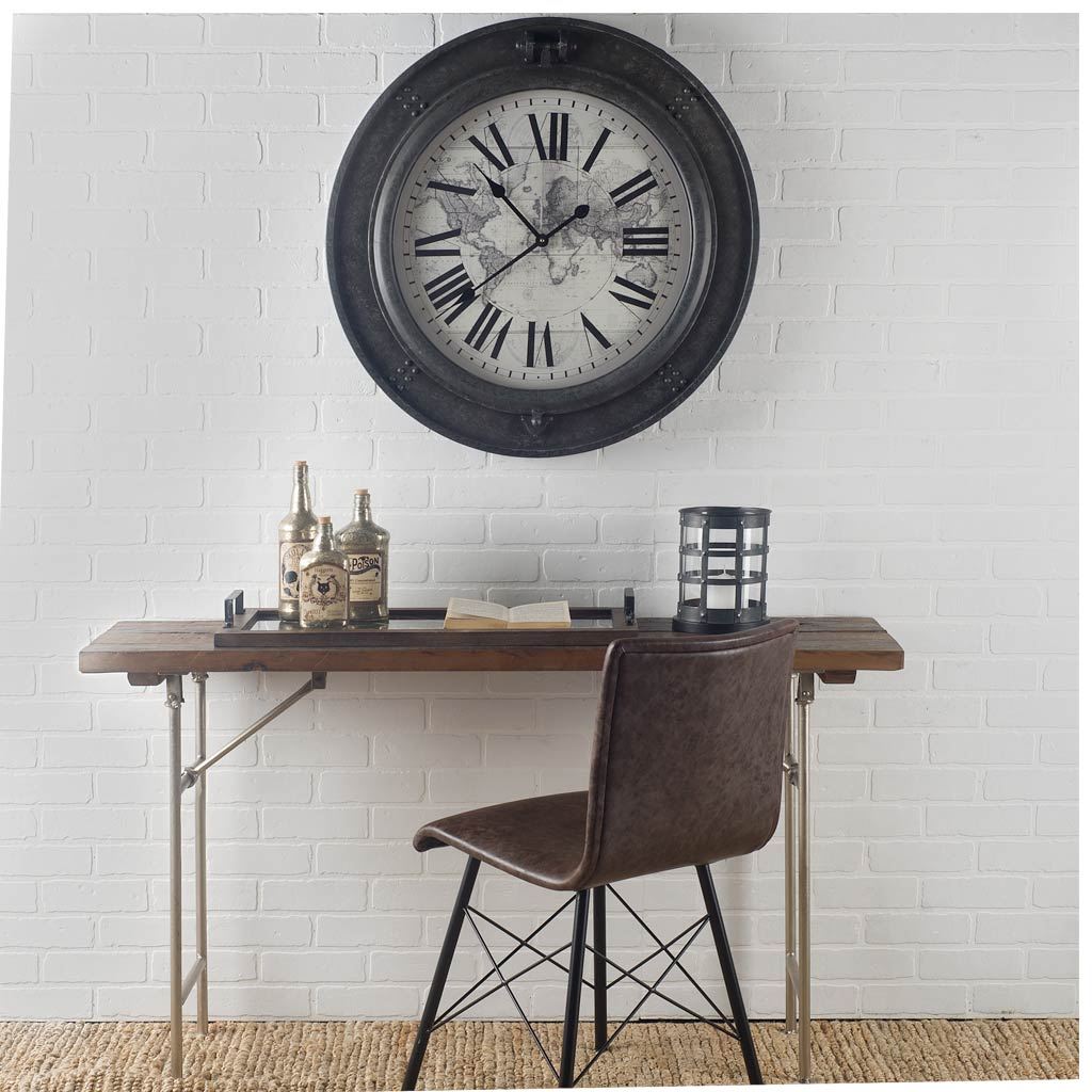 Oliver Black Metal/Glass Caged Table Candle Holder, Candles & Candle Holder by Mercana, 7" length x 7.09" width x 8.46" height View 2