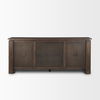 Wallen 2 Door Solid Dark Brown Wood with 3 Drawers Sideboard thumbnail 4