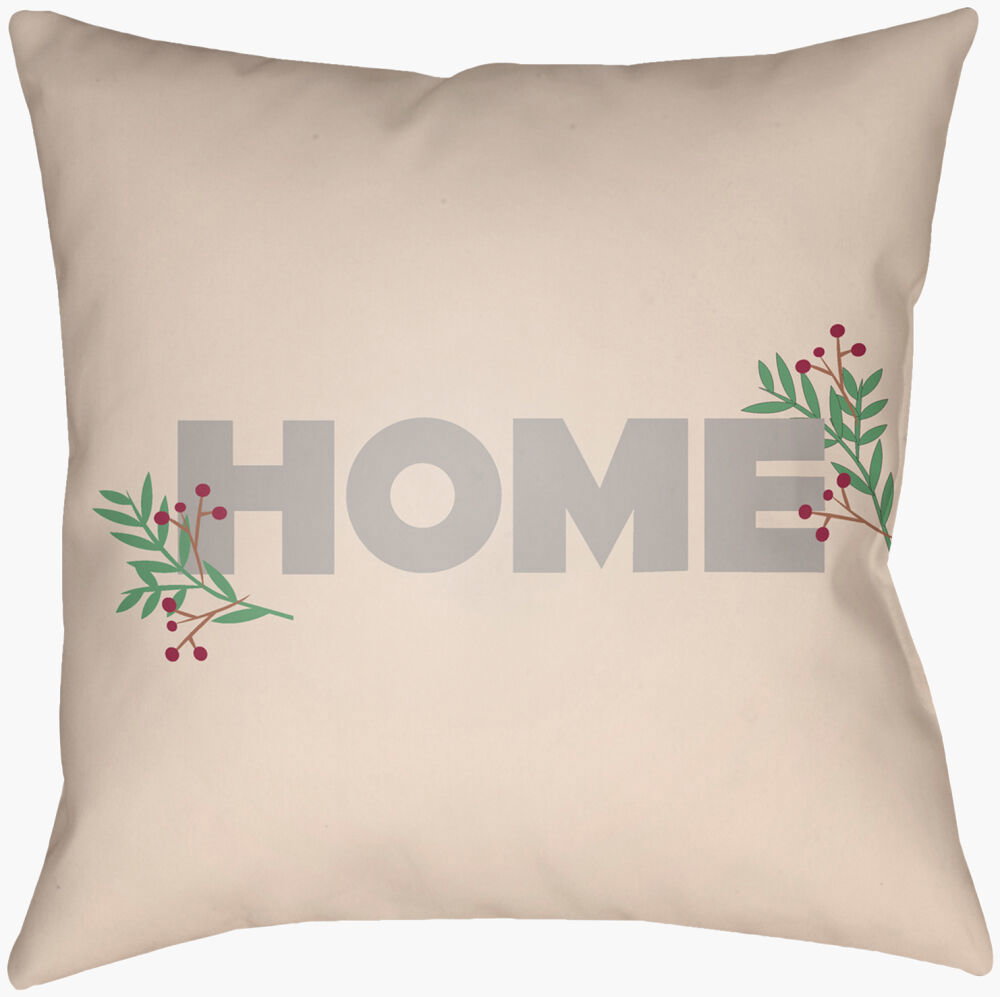 Holiday Home Lumbar Pillow, Decorative Pillow by Surya, 14" length x 22" width