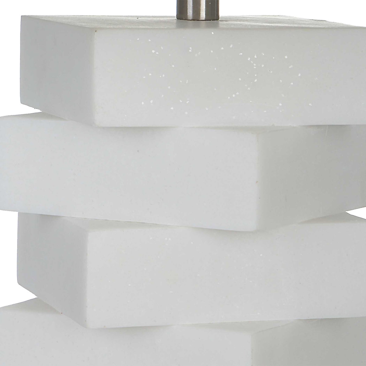 Ascent White Geometric Table Lamp, by Uttermost, 14" width x 23" height x 14" depth View 7