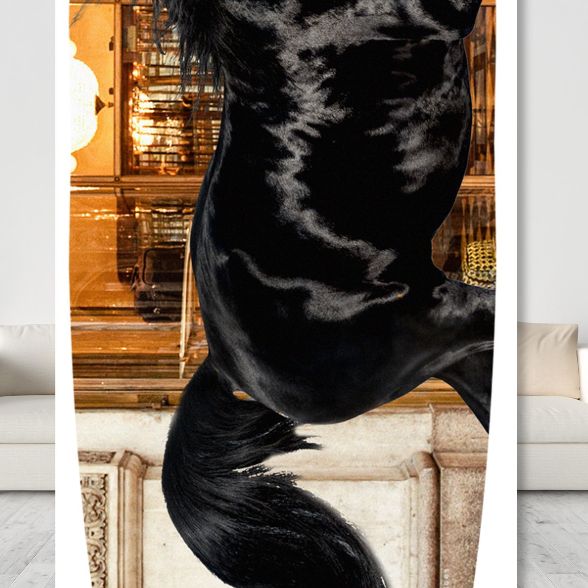 Royal Shopping in Italy - Decorative Acrylic Surfboard (No Embellishment), Art by Oliver Gal,  76x18 View 3