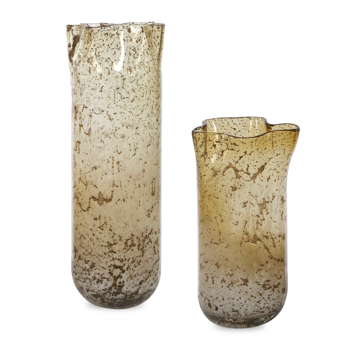 Rhine Seeded Glass Vases Set/2, by Uttermost, 6" width x 15" height x 6" depth View 1