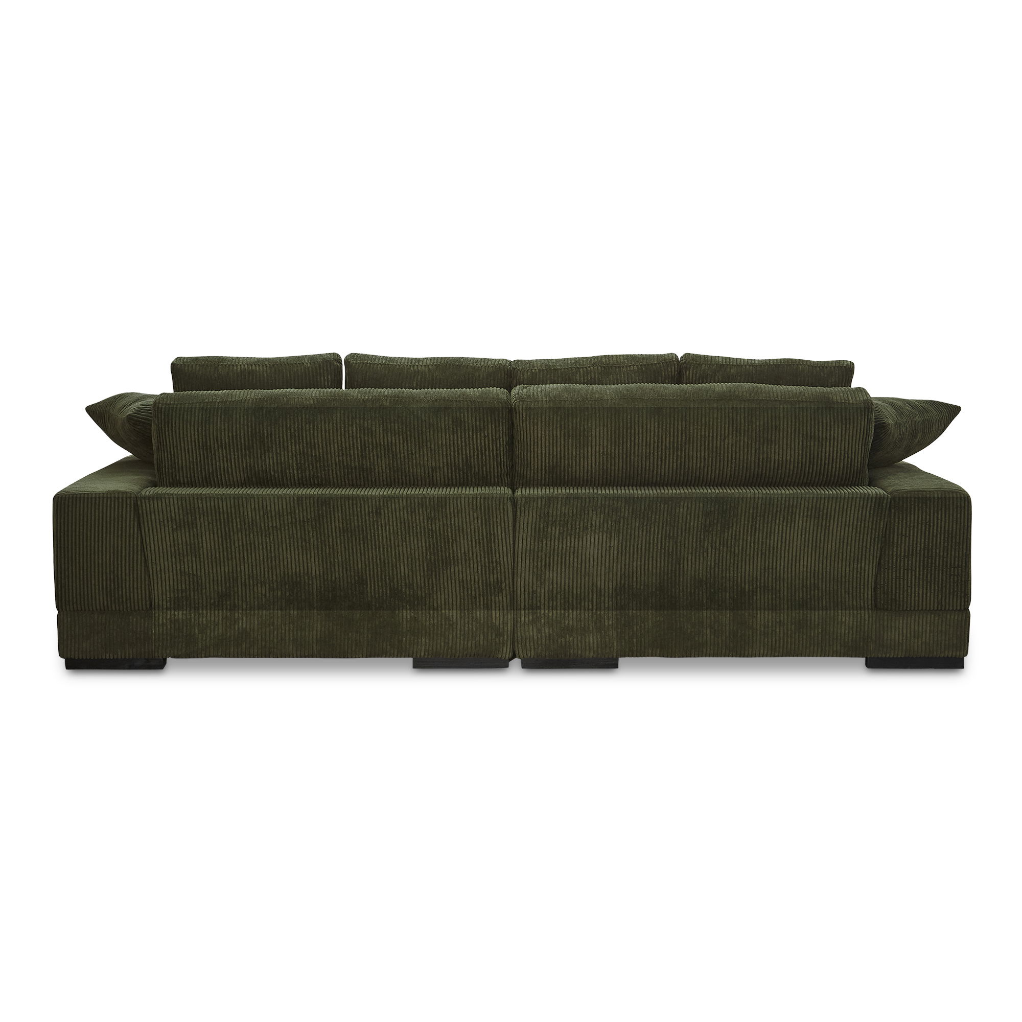 Plunge Sectional Dark Green, Sectional Sofa by Moe's Home, 106" width x 34" height x 46" depth View 4