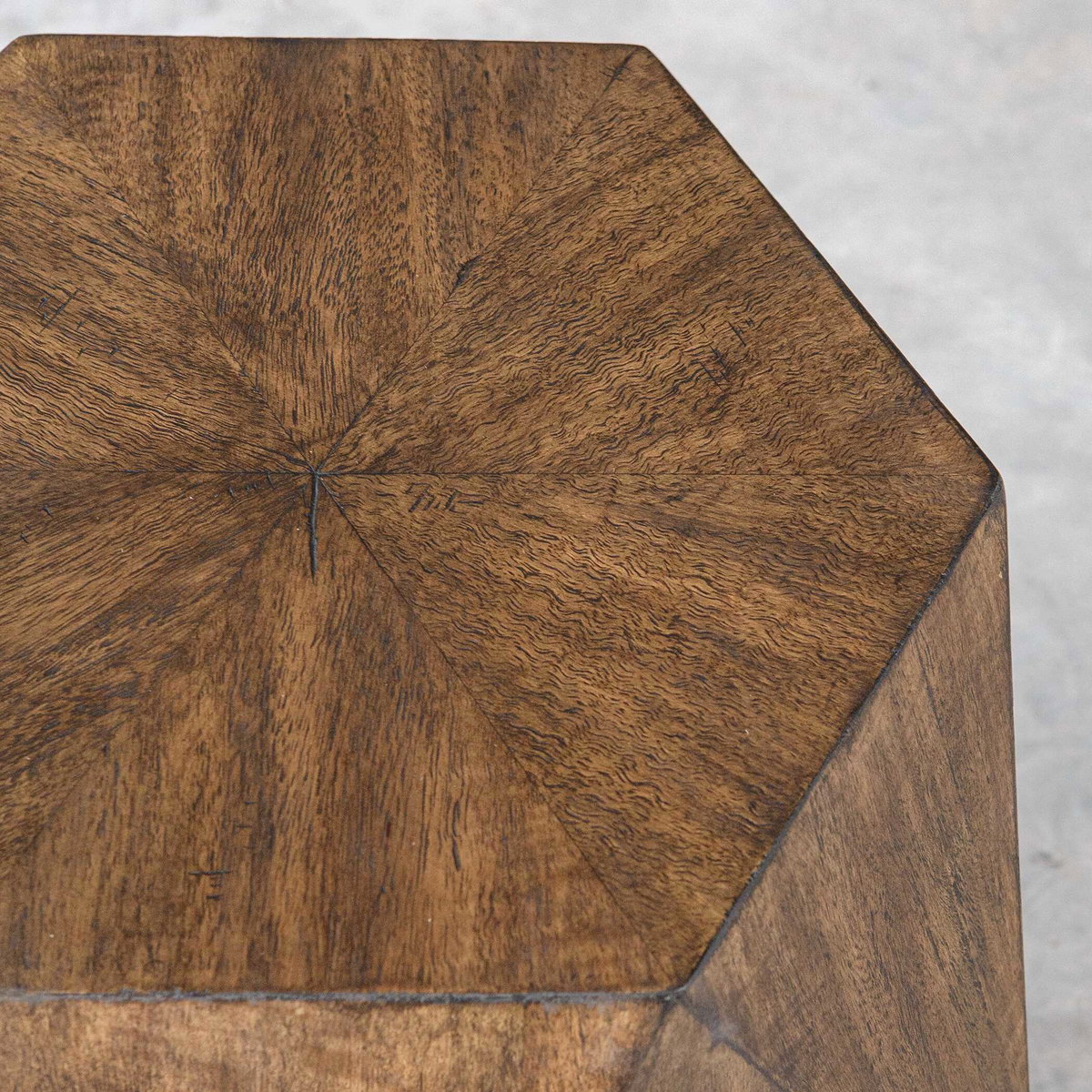 Volker Honey Geometric Accent Table, Side & End Table by Uttermost, 18" width x 18" height x 15.6" depth View 7