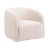Neva Swivel Chair Cream, Accent Chair by Dovetail, 32.75" width x 28" height x 35.75" depth thumbnail 1