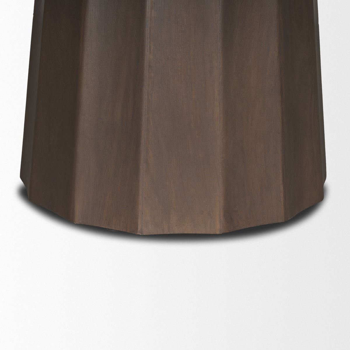 Swanson 60' Dark Brown Wood Round Pedestal Dining Table, by Mercana, 60" length x 60" width x 30" height View 11