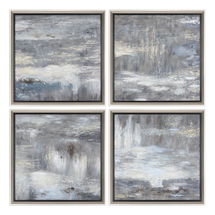 Online Designer Home/Small Office Shades Of Gray Hand Painted Art S/4