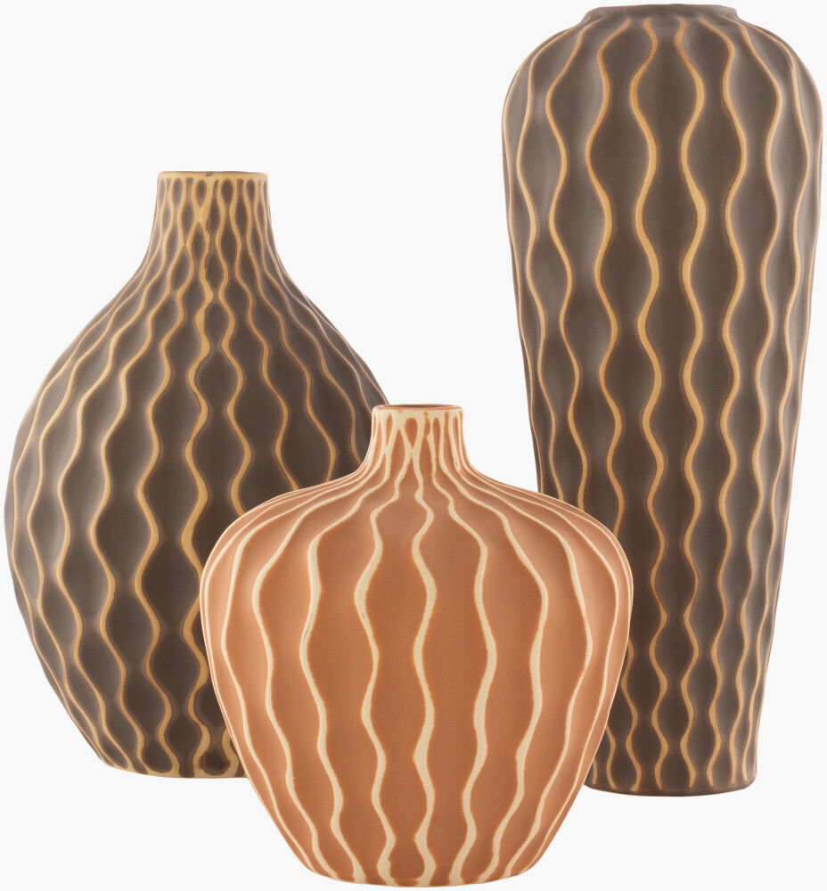 Waves Vase, by Surya, 6" width x 15" height