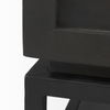 Divina Black-Brown Wood with White Marble Top and Black Metal Base 1 Drawer Side Table thumbnail 11