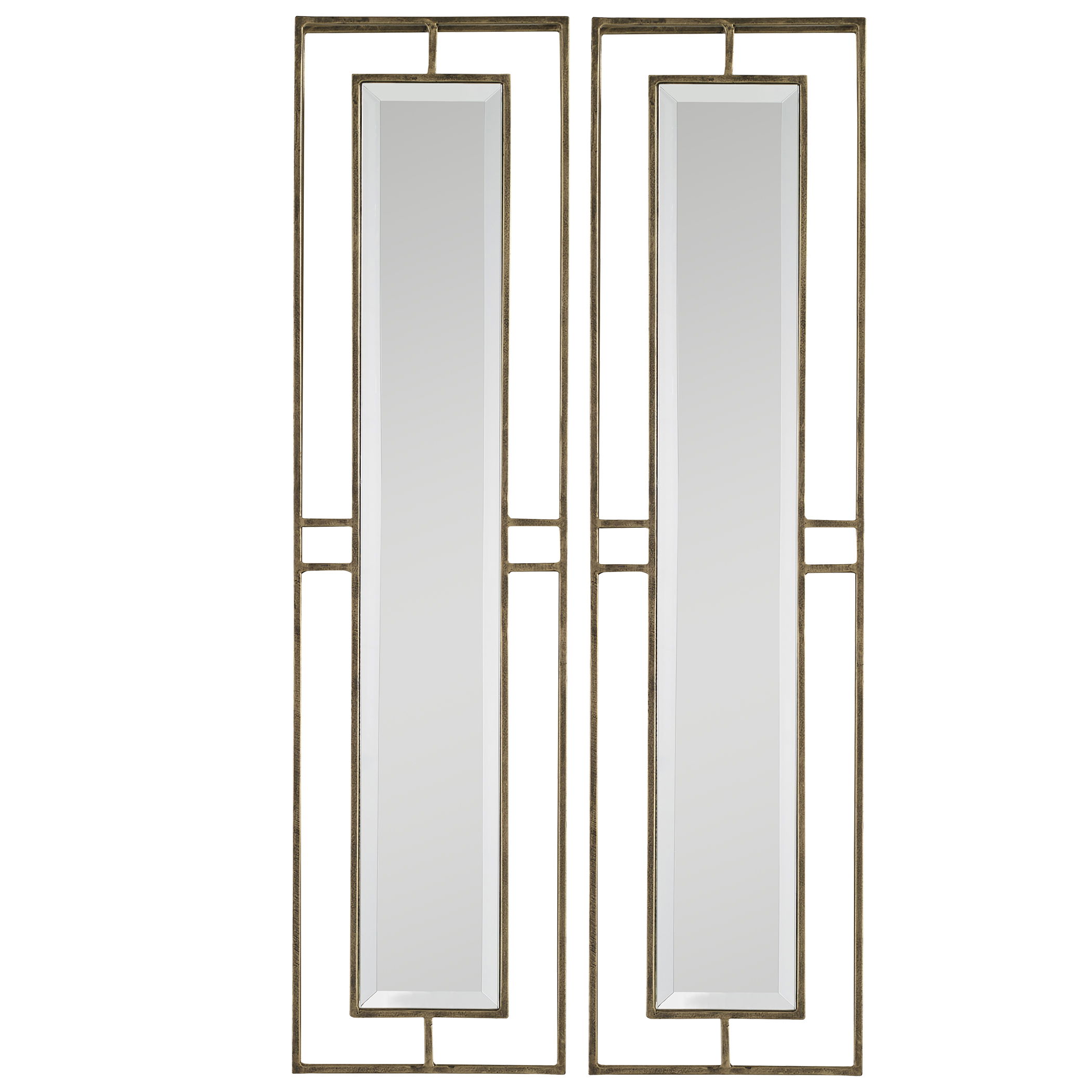 Rutledge Gold Mirrors Set/2, by Uttermost, 7.75" width x 30" height x 1.75" depth View 1
