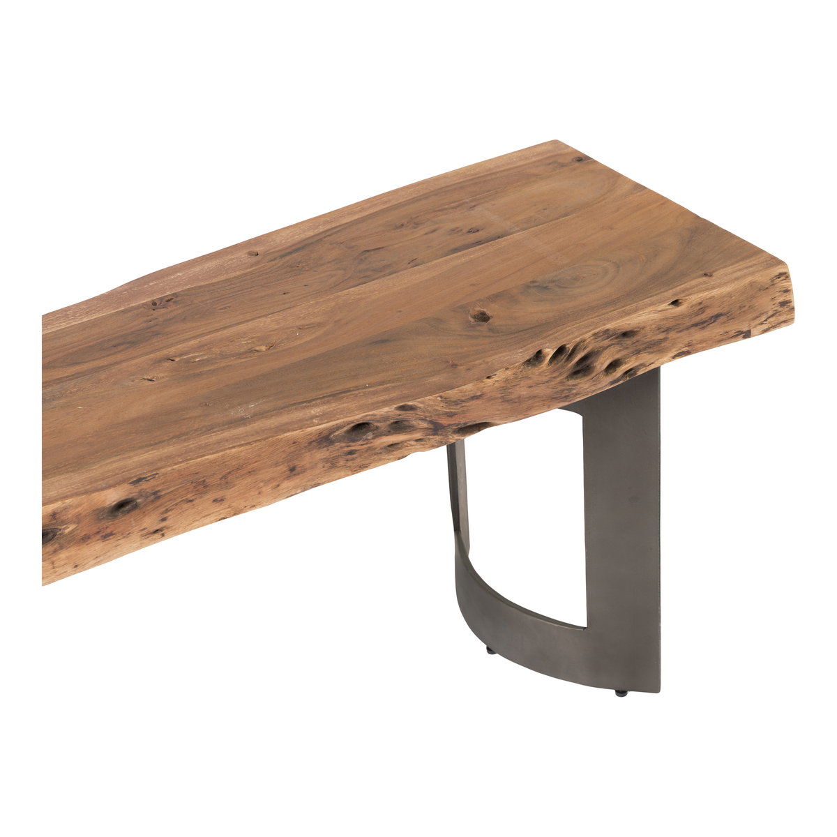 Bent Bench Large Brown, Benche by Moe's Home, 108" width x 18" height x 15" depth View 6