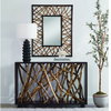 Teak Maze Rectangle Mirror, by Uttermost, 3'8" width x 4'8" height x 2.5" depth thumbnail 2
