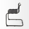 Berbick Open Back Dining Side Chair | Black Leather with Iron, Dining Chair by Mercana, 20.5" length x 24" width x 33" height thumbnail 7