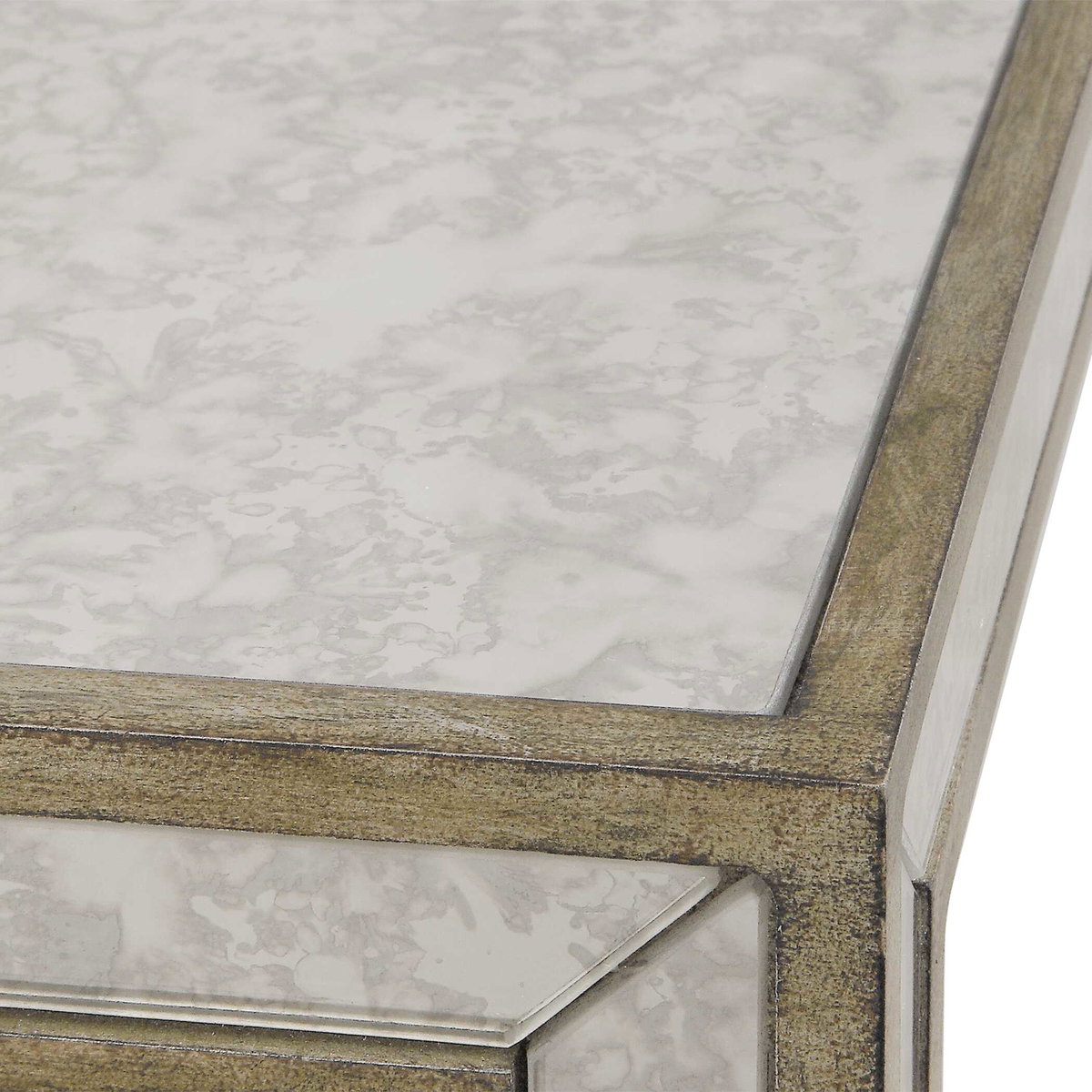 Julie Mirrored End Table, Side & End Table by Uttermost, 22" width x 24" height x 16" depth View 6