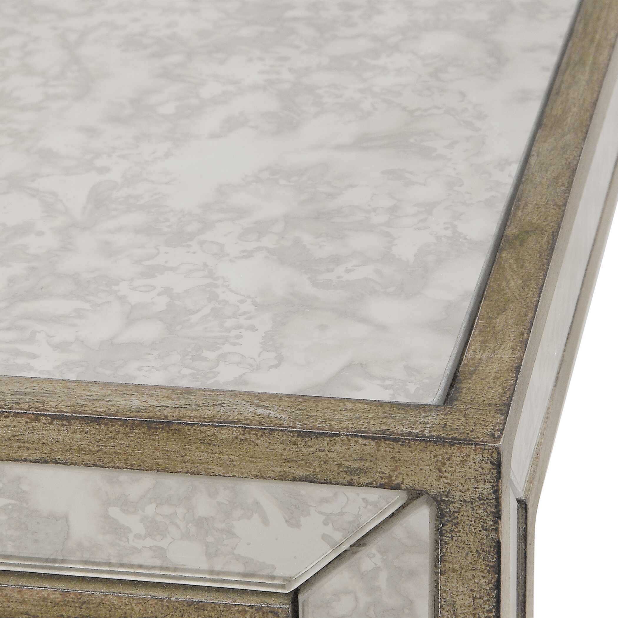 Julie Mirrored End Table large image 