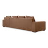 Thomas Right Sectional Rust, Sectional Sofa by Moe's Home, 125" width x 36" height x 41" depth thumbnail 3