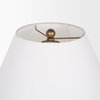 Sadiyah Antiqued Gold Brushed Metal with Cream Shade Table Lamp, by Mercana, 19.5" length x 19.5" width x 24" height thumbnail 8
