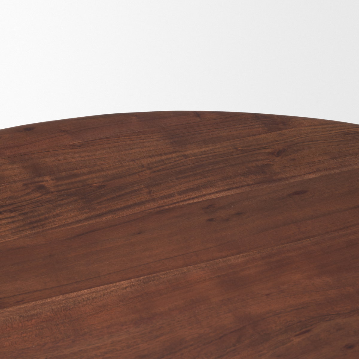 Soma 48' Red Brown Acacia Wood Round Dining Table, by Mercana, 48" length x 48" width x 30" height View 7