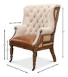 Welsh Chair, Accent Chair by Sarreid, 32" length x 33" width x 43" height thumbnail 16
