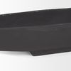 Piero Large Matte Black Metal Decorative Bowl, by Mercana, 39" length x 5" width x 4.33" height thumbnail 9