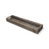 Vernon (Medium) 30L x 7W Brown Reclaimed Wood Tray, Decorative Tray by Mercana, 30" length x 7" width x 3" height thumbnail 1