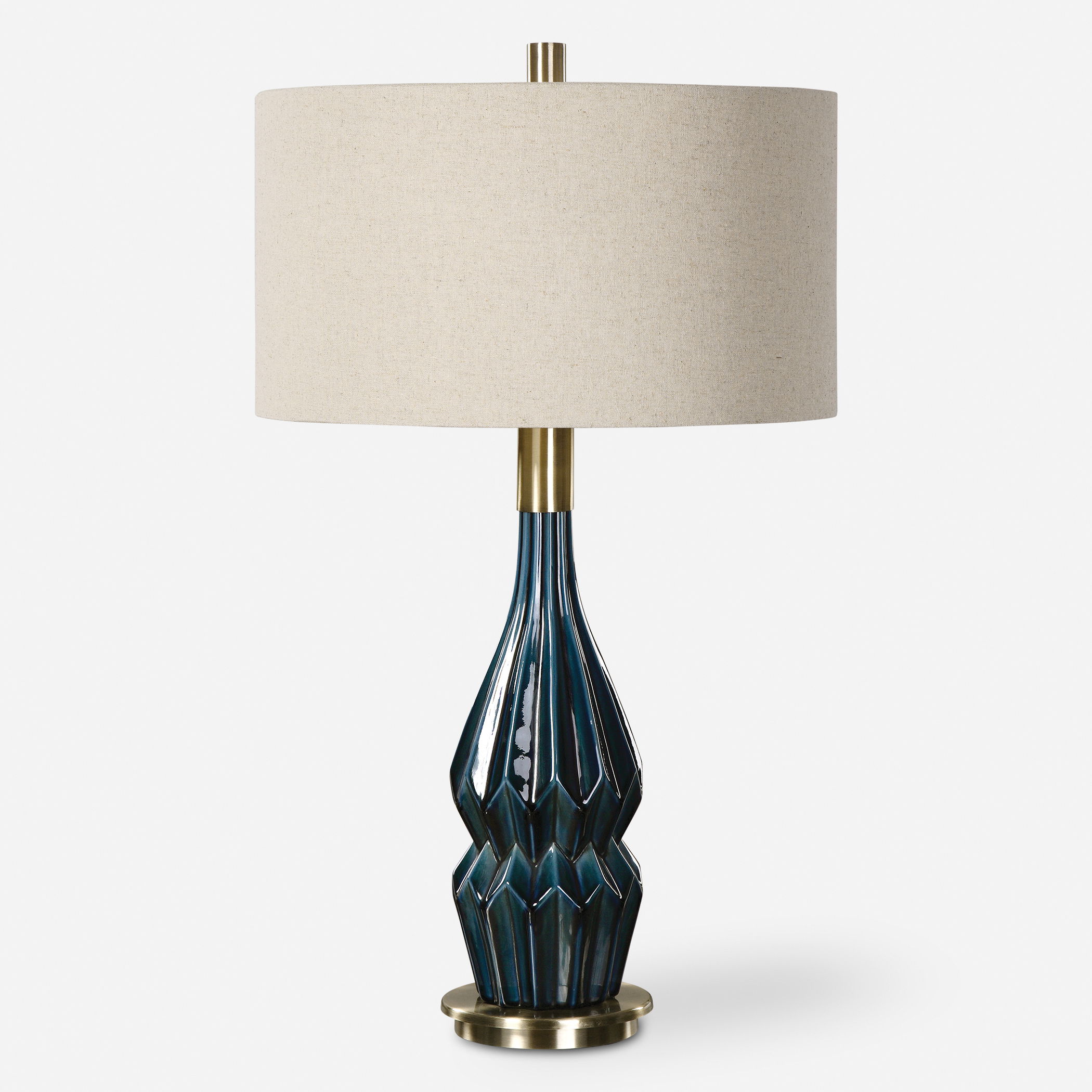 Prussian Blue Ceramic Lamp large image 