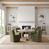 Liesl 54' Round Pedestal Dining Table | Modern | Gray Wood | Seats 6, by Mercana, 54" length x 54" width x 30" height thumbnail 2