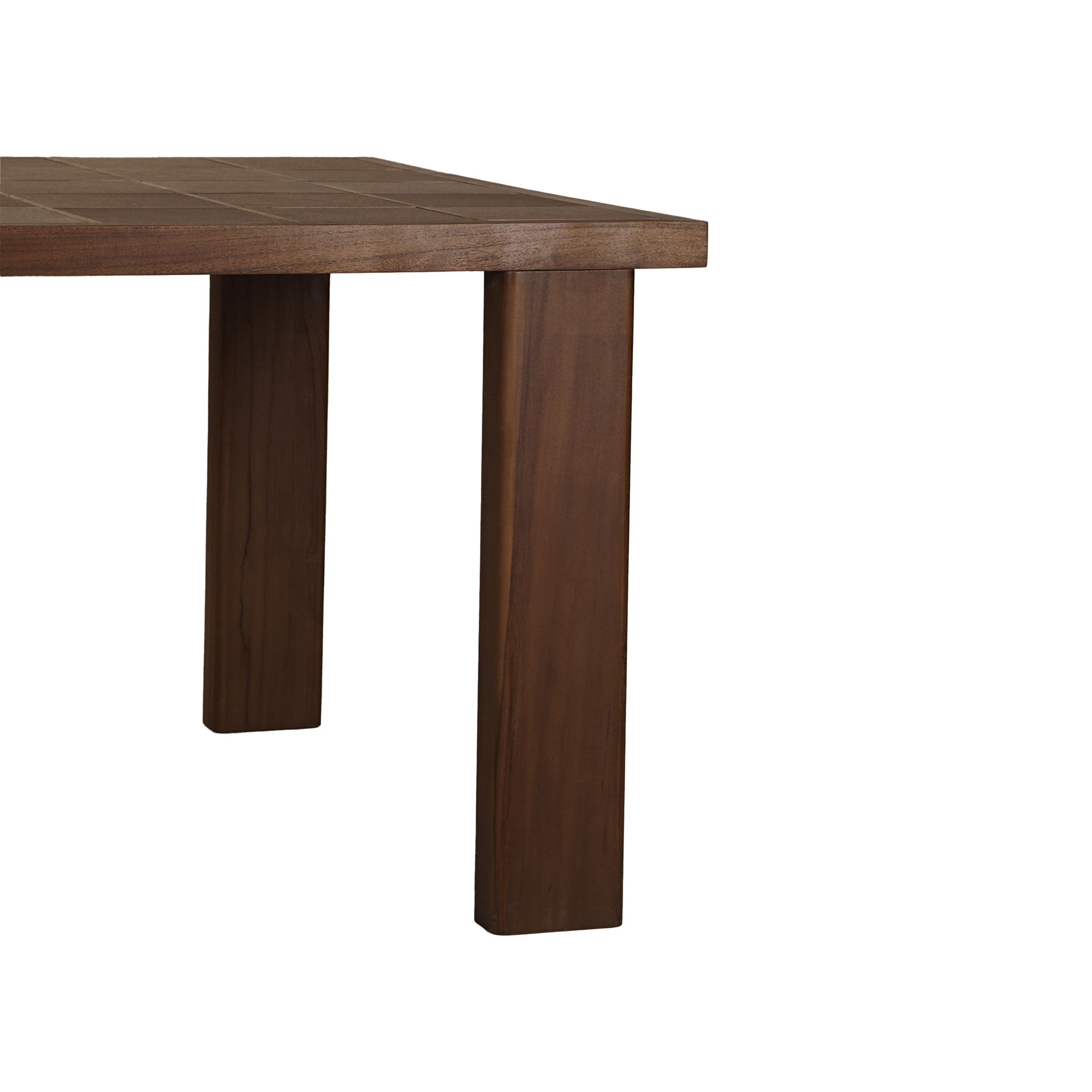 Marina Outdoor Dining Table Brown, Outdoor Table by Moe's Home, 6'9.81" width x 2'6" height x 3'6.05" depth View 4