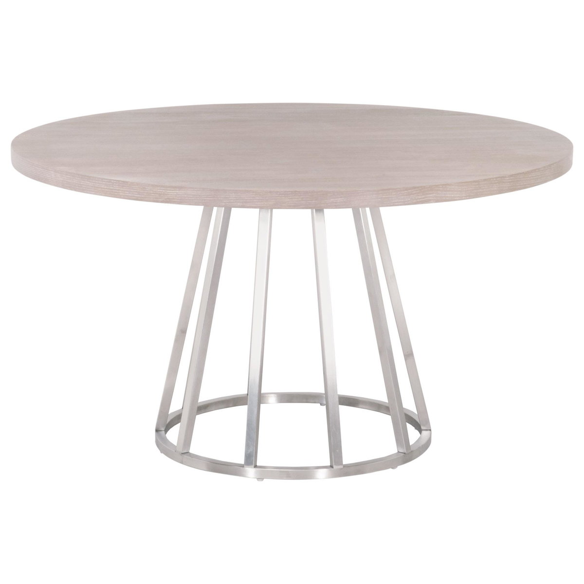 Turino 54' Round Dining Table Wood Top, by Essentials for Living, 54" width x 1.5" height x 54" depth View 2