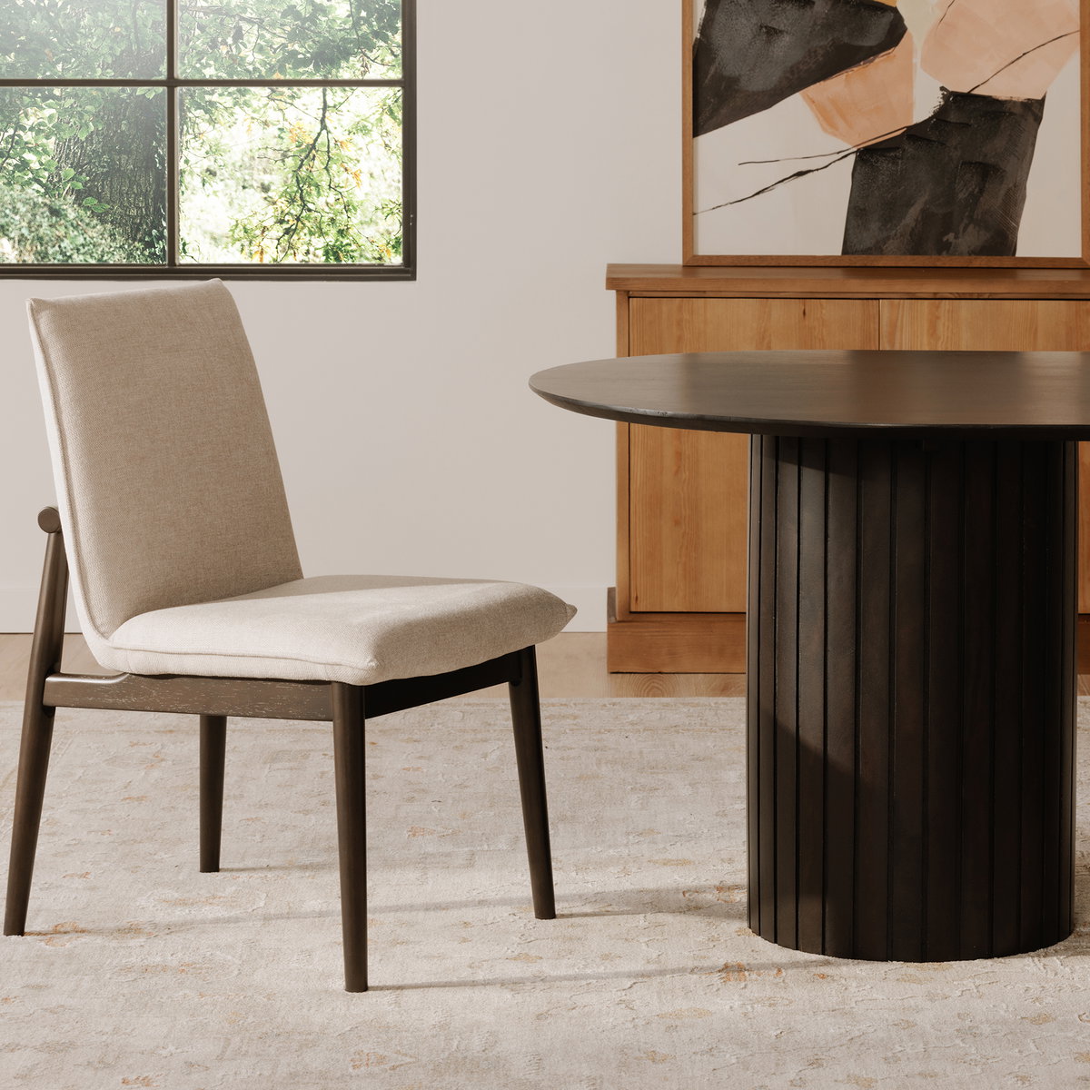 Povera Dining Table Black, by Moe's Home, 86" width x 30" height x 42" depth View 5