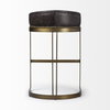 Hollyfield Backless 28.75in Seat Bar Stool | Charcoal Brown Leather, Counter & Bar Stool by Mercana, 20.5" length x 19.7" width x 32.7" height thumbnail 6