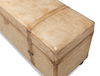 Leather Trunk/Bench, Pearl Leather, Seating by Sarreid, 48" length x 16" width x 20" height thumbnail 14